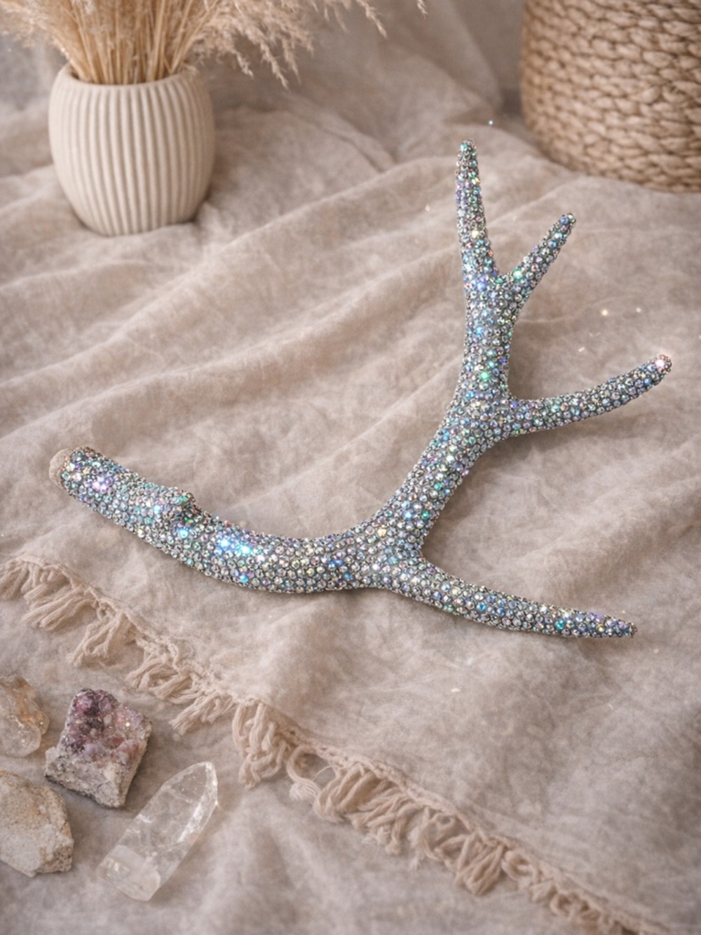 Handmade Rhinestone Antler Western Glam Decor One of a Kind- Great Gift